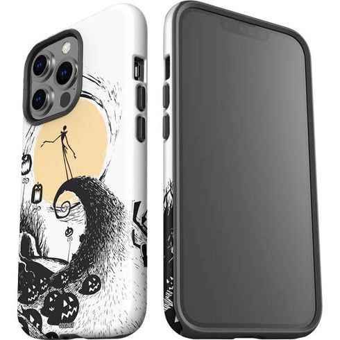 Disney The Nightmare Before Christmas Jack on Spiral Hill Art iPhone 15 Pro Impact Case